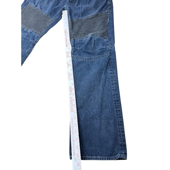True Religion Men’s Moto Slim Run Stitch Jeans Size 36 Denim Streetwear Edgy - Picture 5 of 11